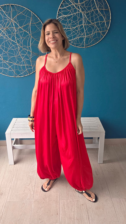 Aladin Style Satin Jumpsuit
