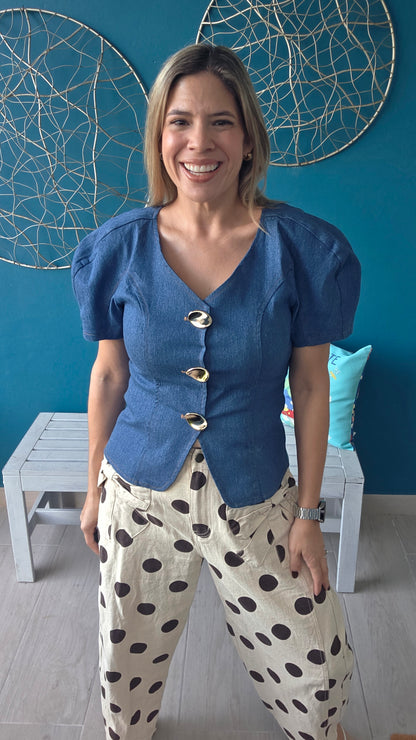 Debbie Denim Top