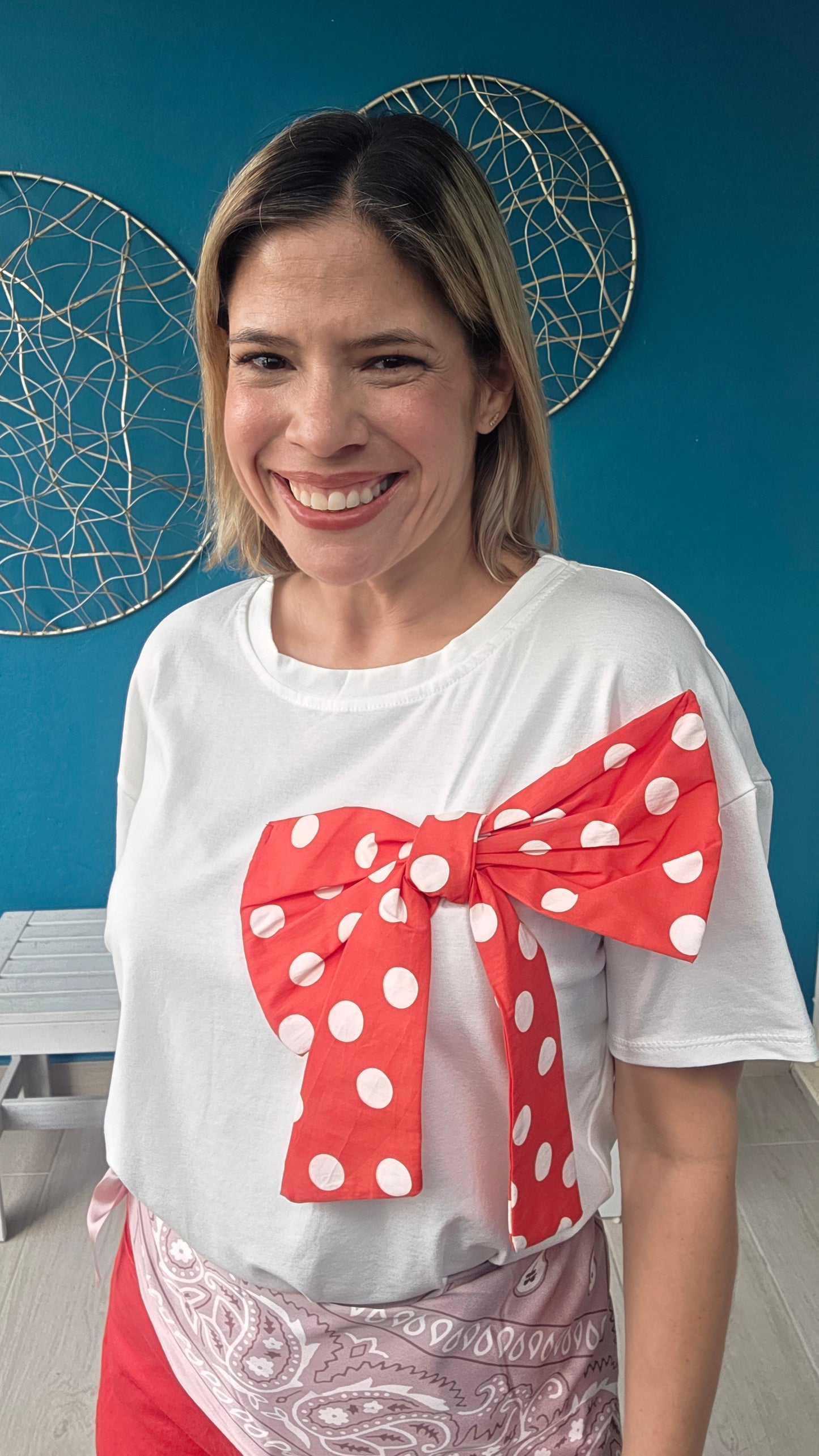 Carly Polka Dot Bow T-Shirt