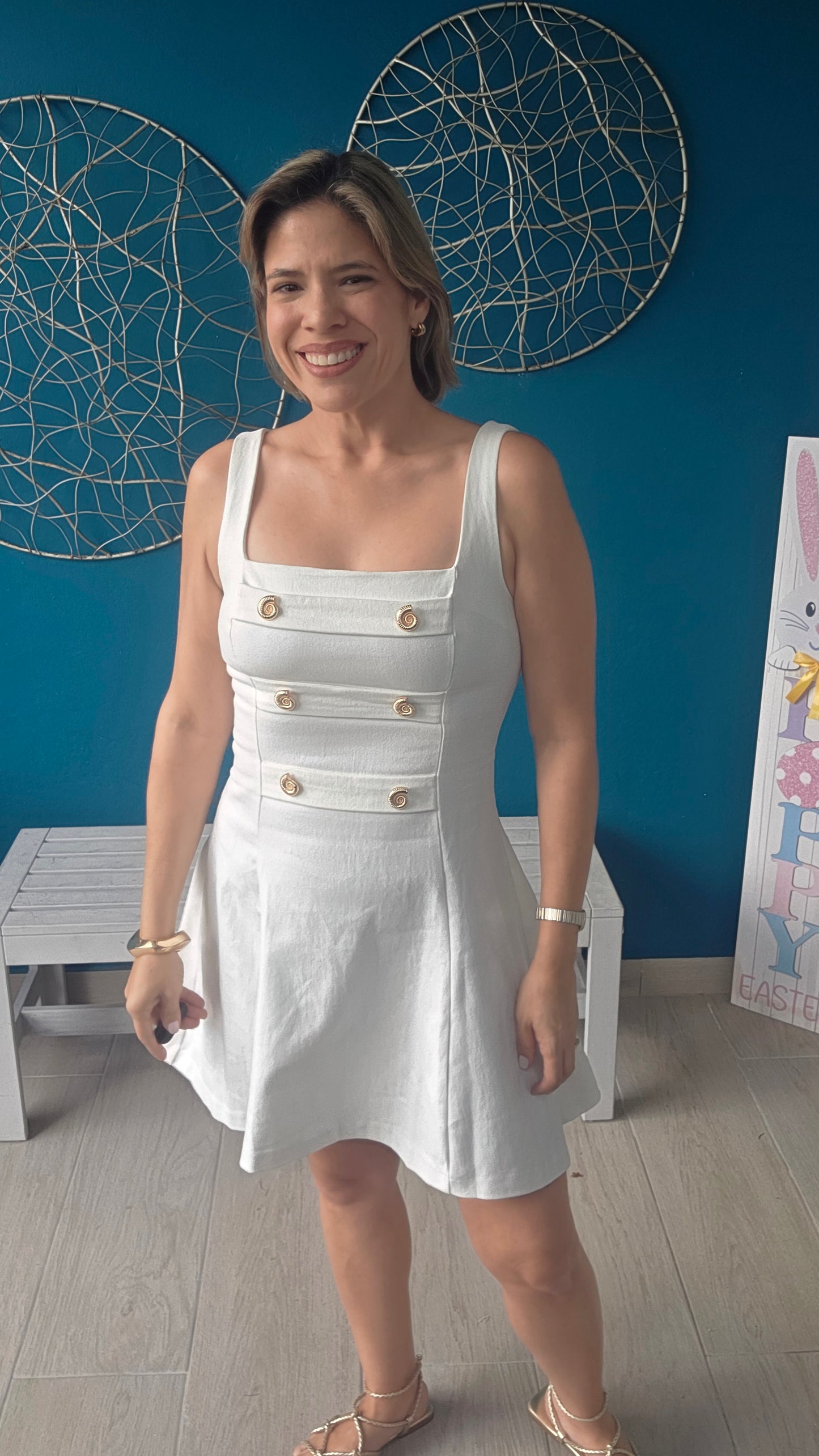 Alicia White Mini Dress