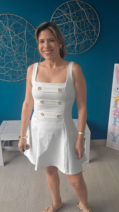 Alicia White Mini Dress