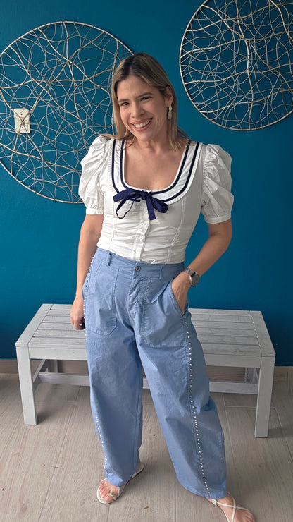 Pre Order - Studs Barrel Pants (Available Feb. 16-27)