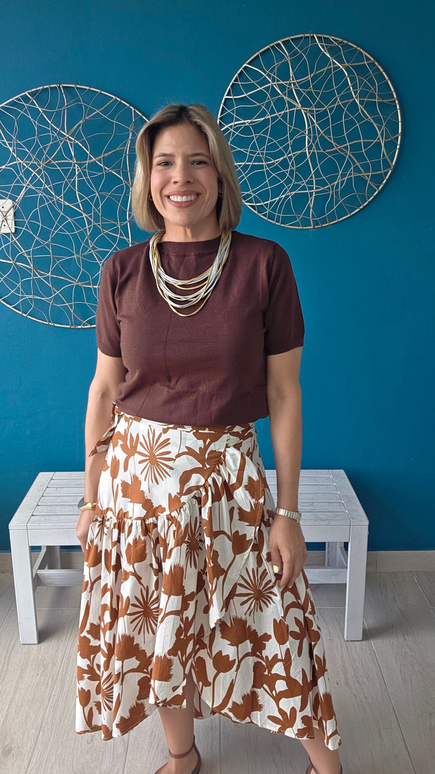 Flowers Wrap Skirt