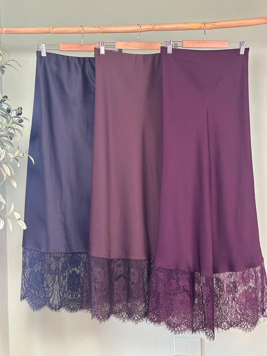 Satin Lace Skirt