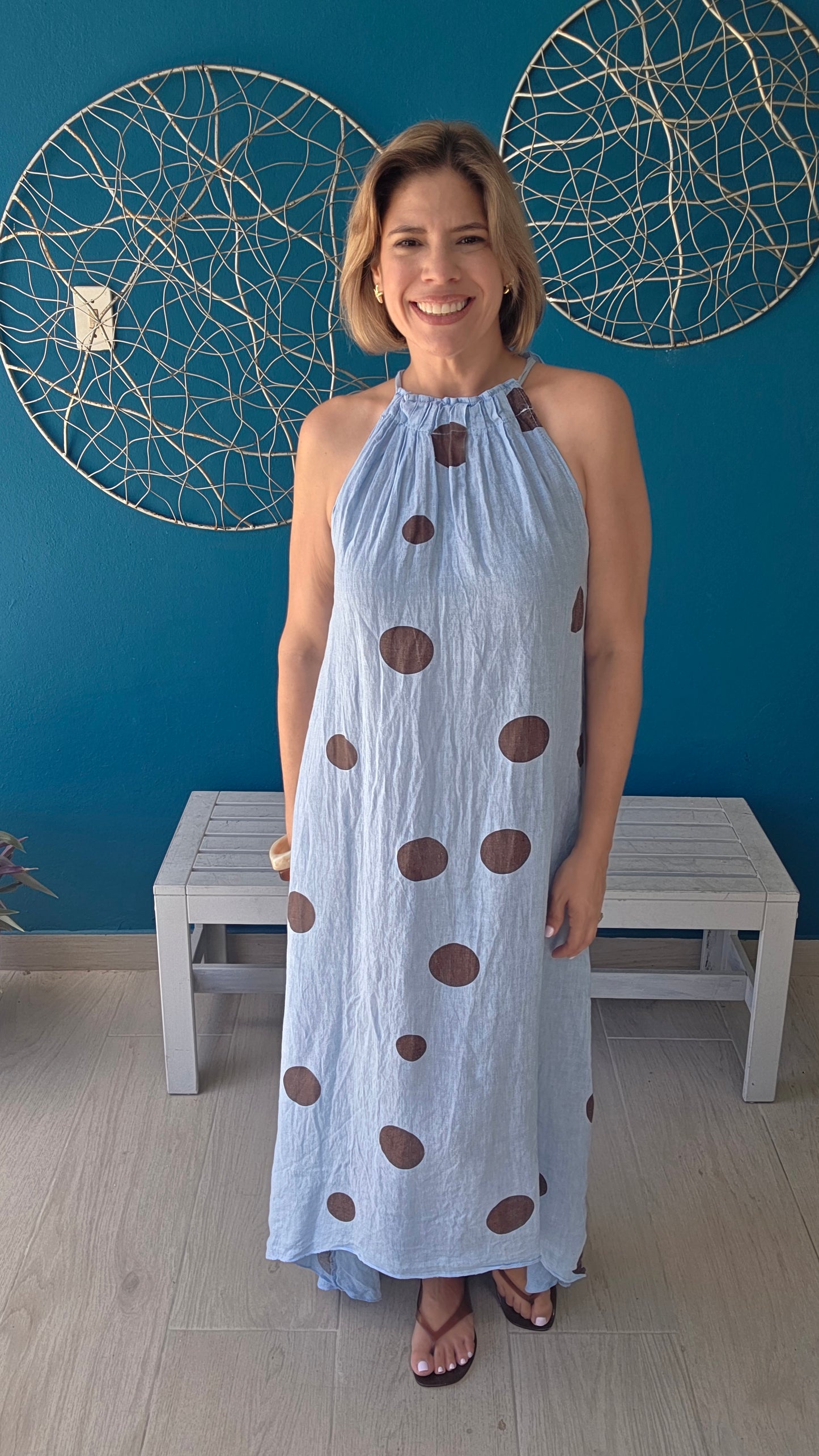 Polka Dots Halter Dress
