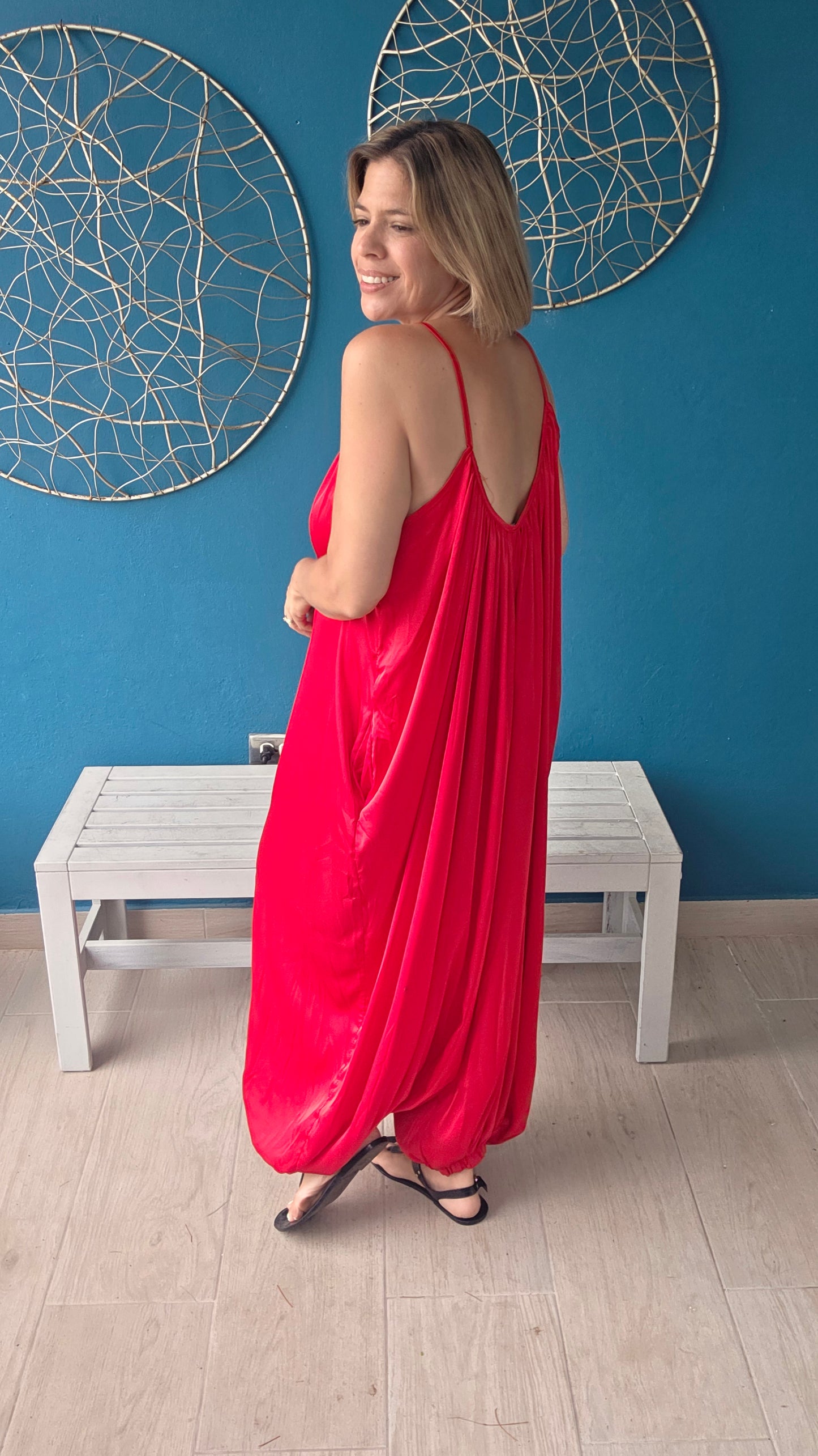 Aladin Style Satin Jumpsuit