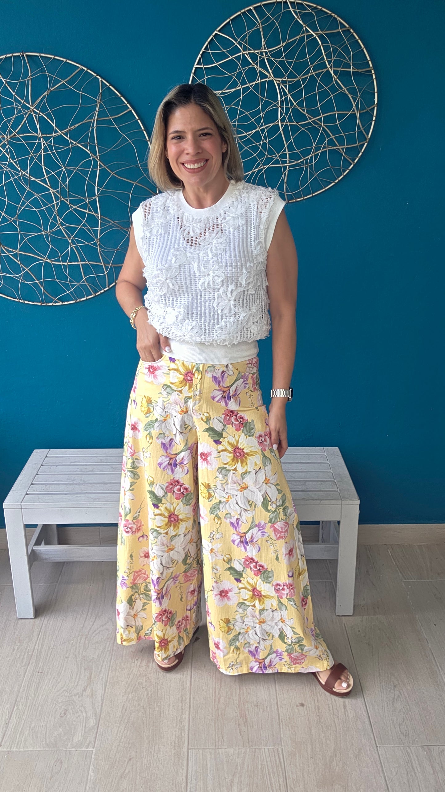 Flowers Palazzo Pants