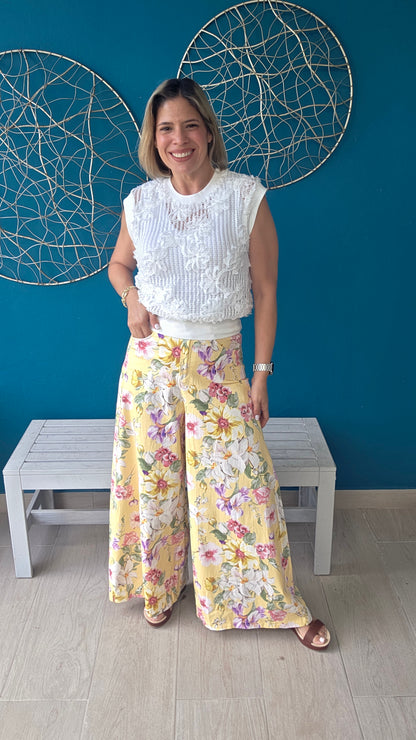 Flowers Palazzo Pants
