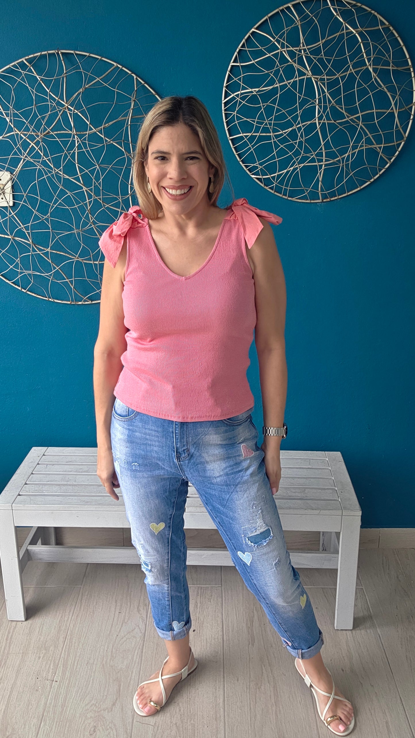 Heart Embroided Jeans