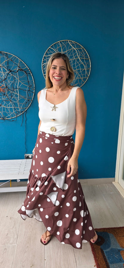 Chocolate Polka Dots Skirt/Dress
