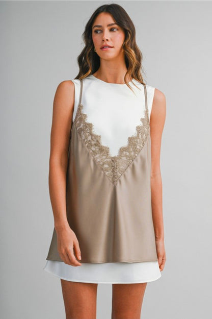 Leila Mini Dress - Mocha