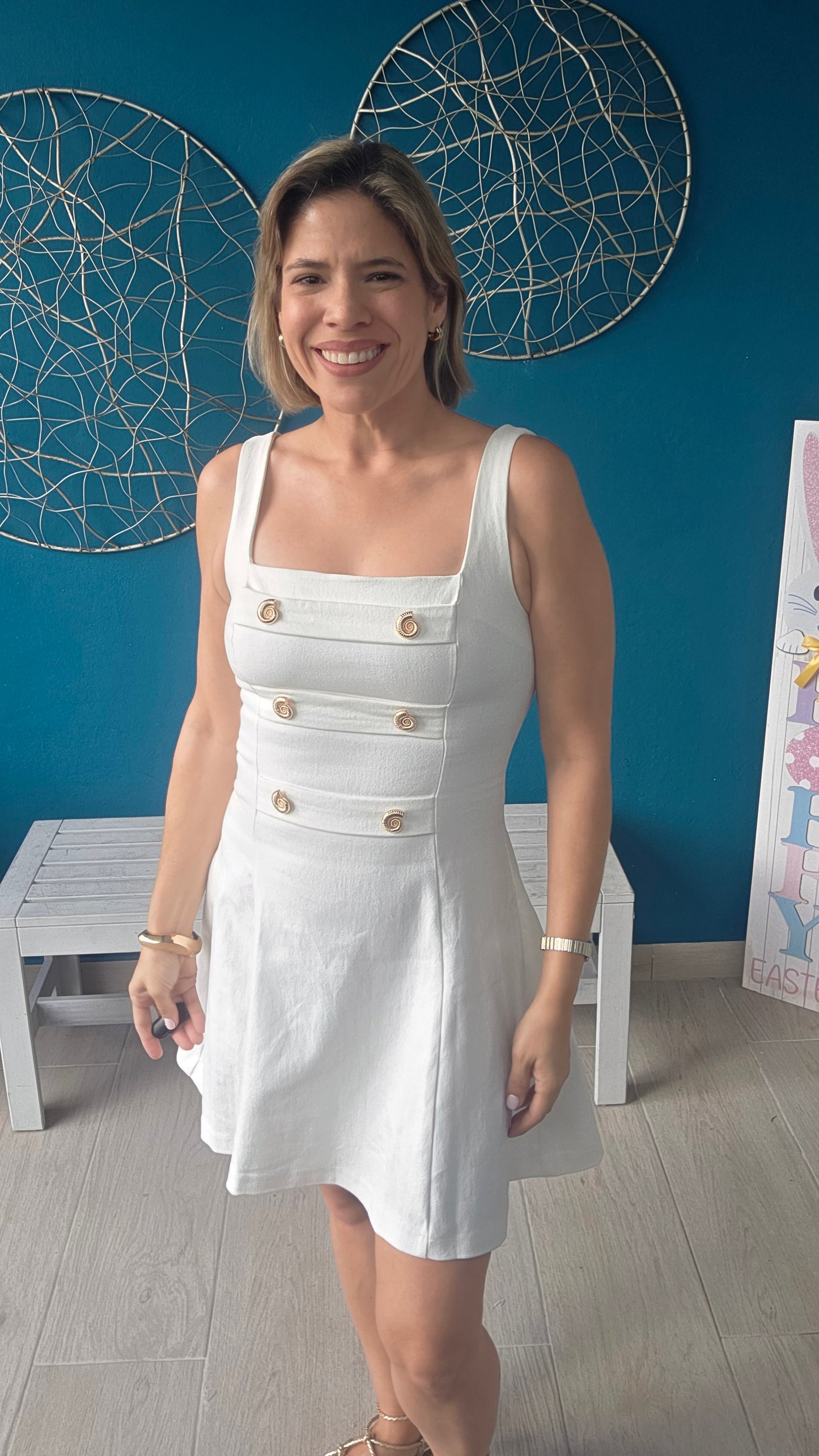 Alicia White Mini Dress