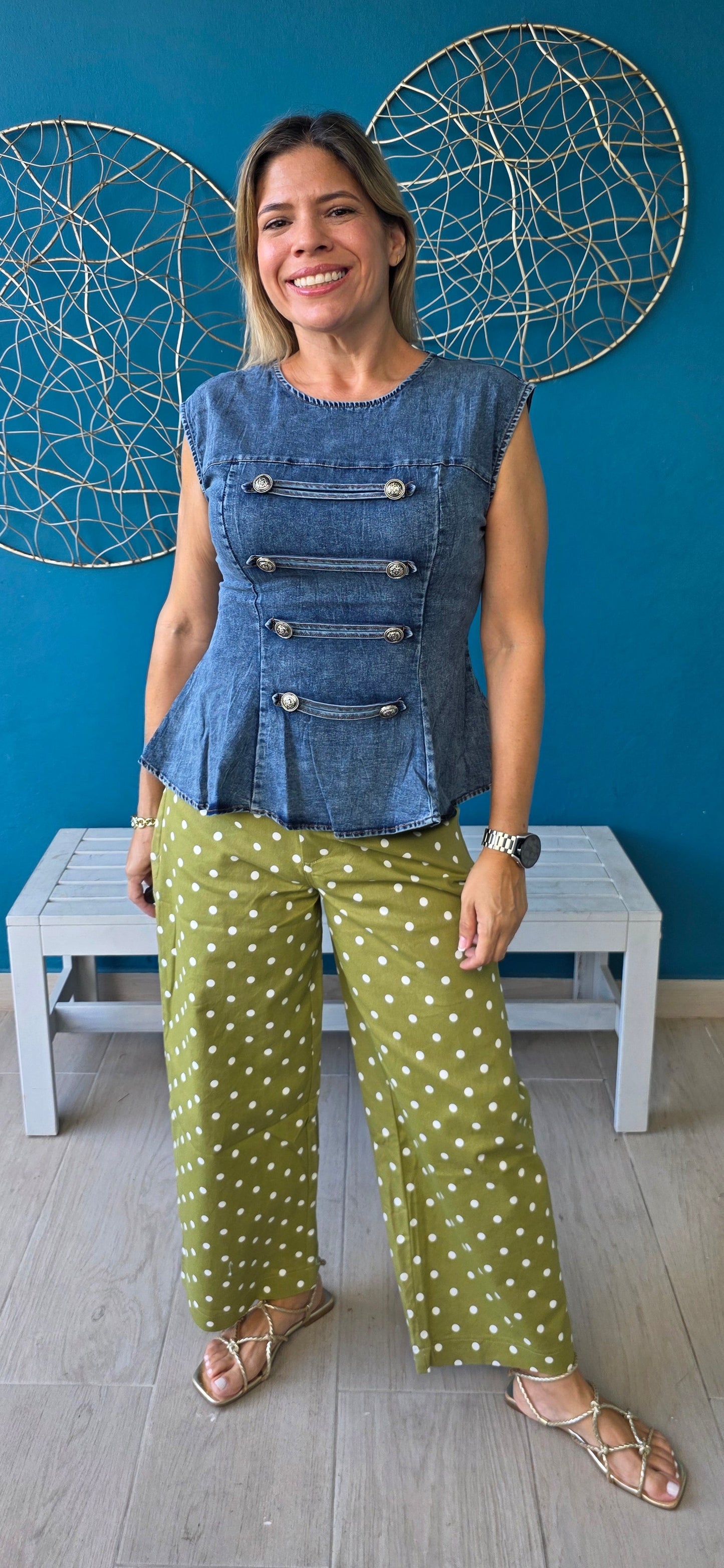 Valentina Denim Top