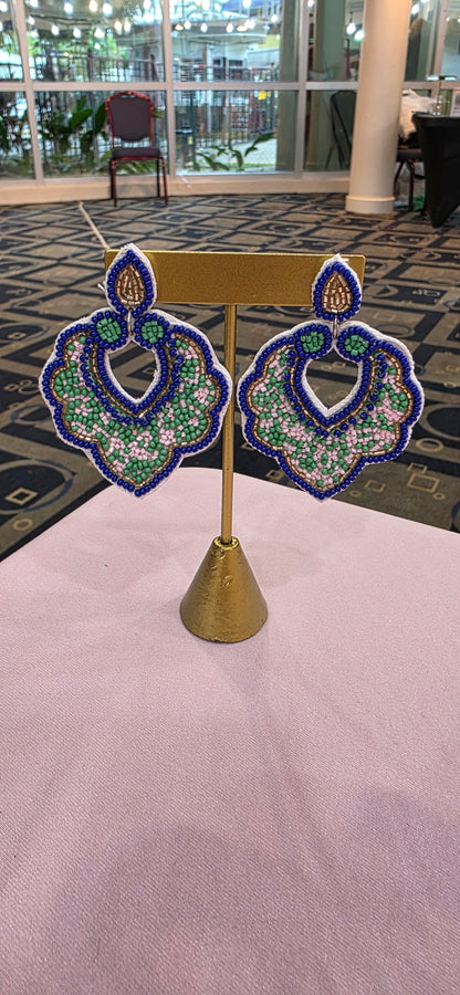 Peacock earrings