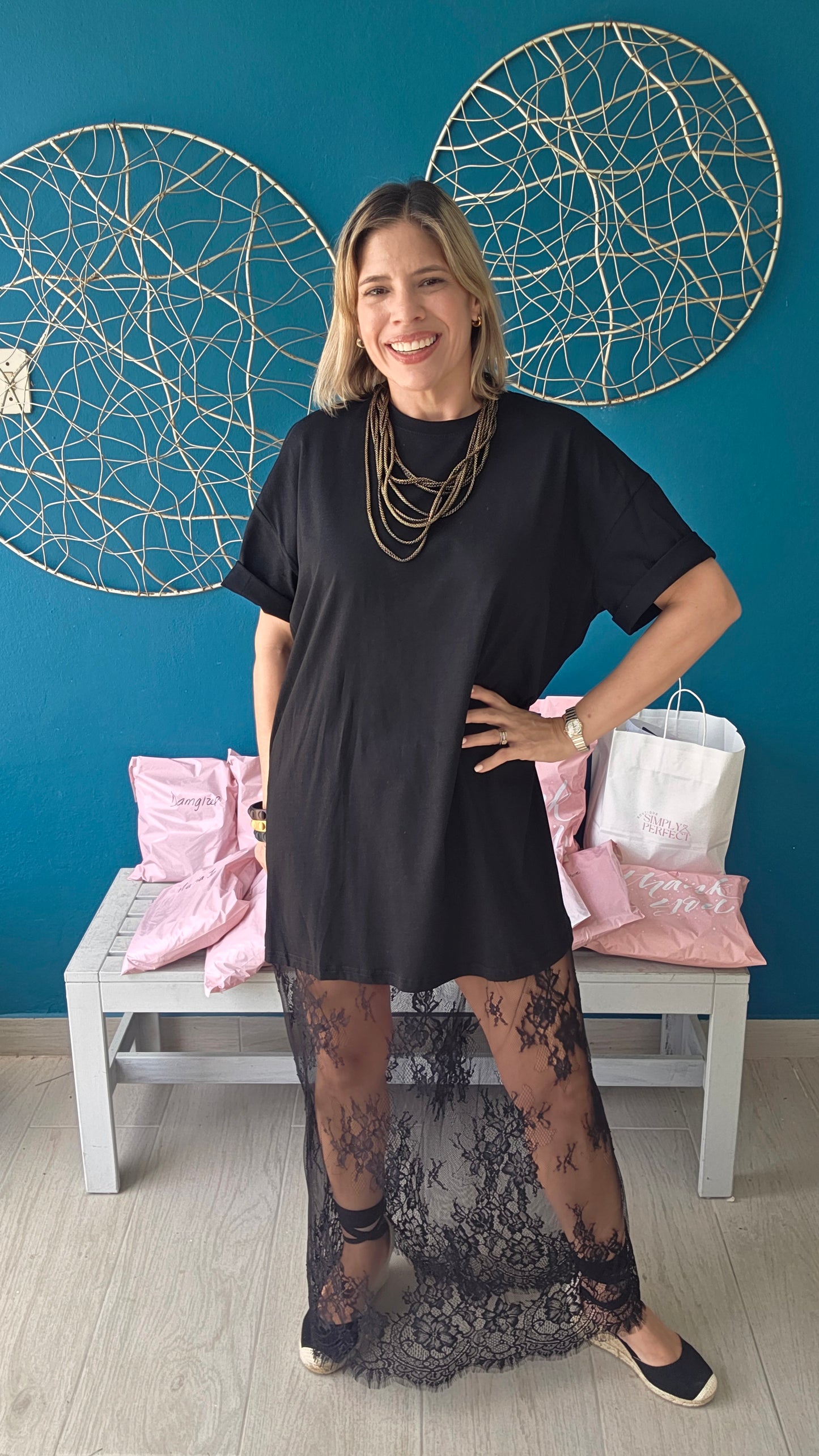 Lace T-shirt Dress