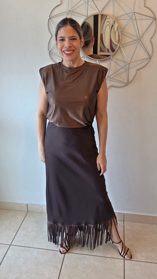 Flecos Satin Skirt