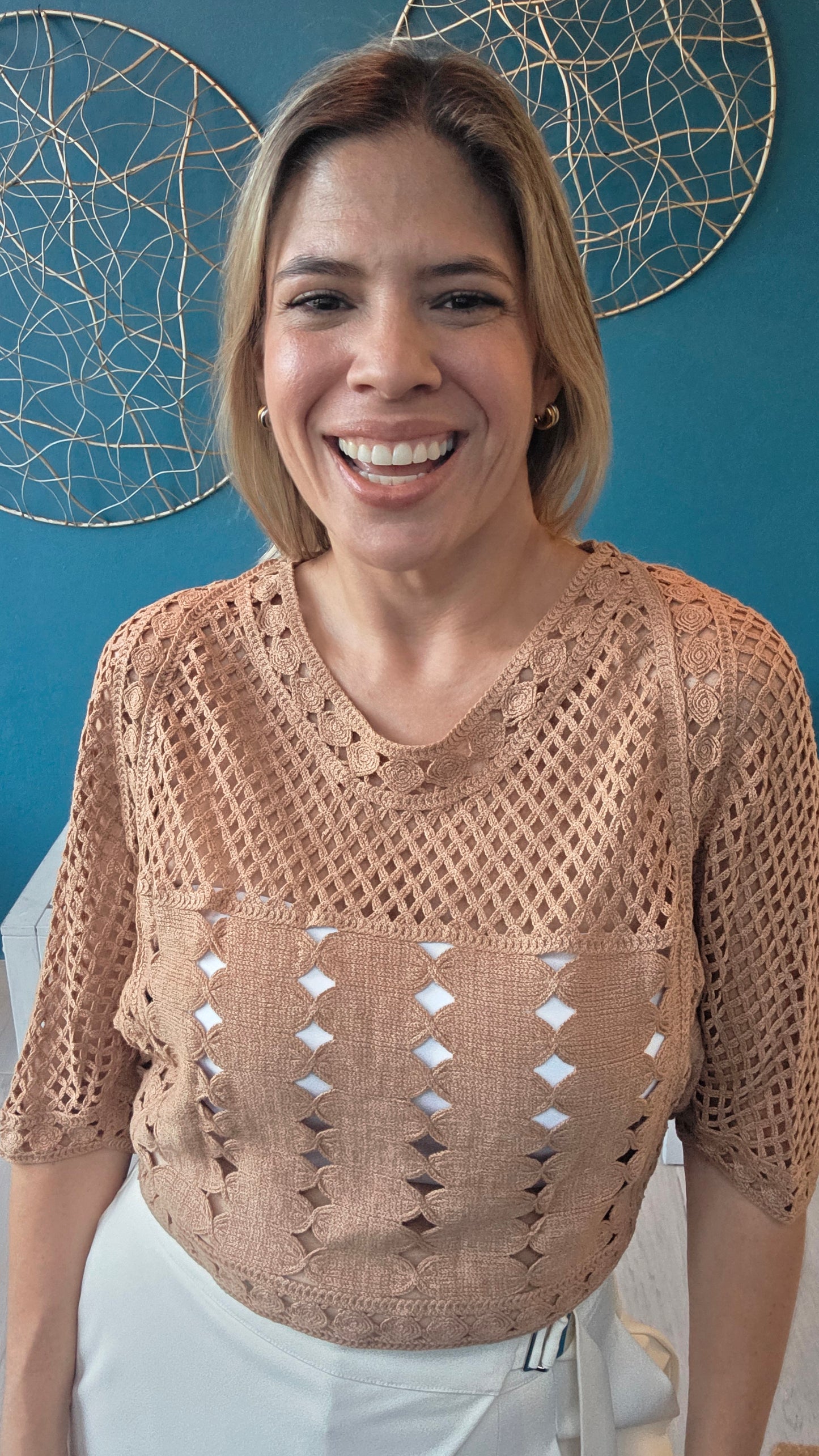 Kelly Crochet Knit Top