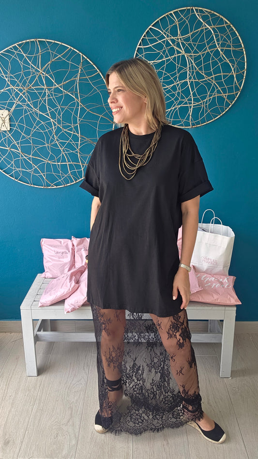 Lace T-shirt Dress
