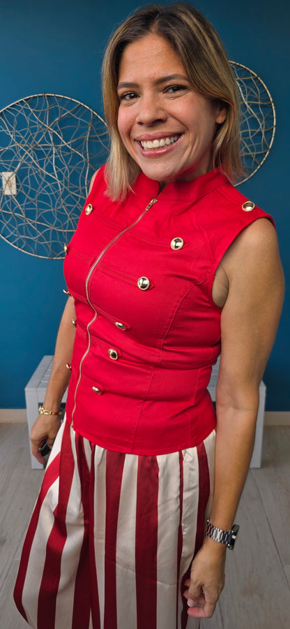 Martina Napoleon Vest Top