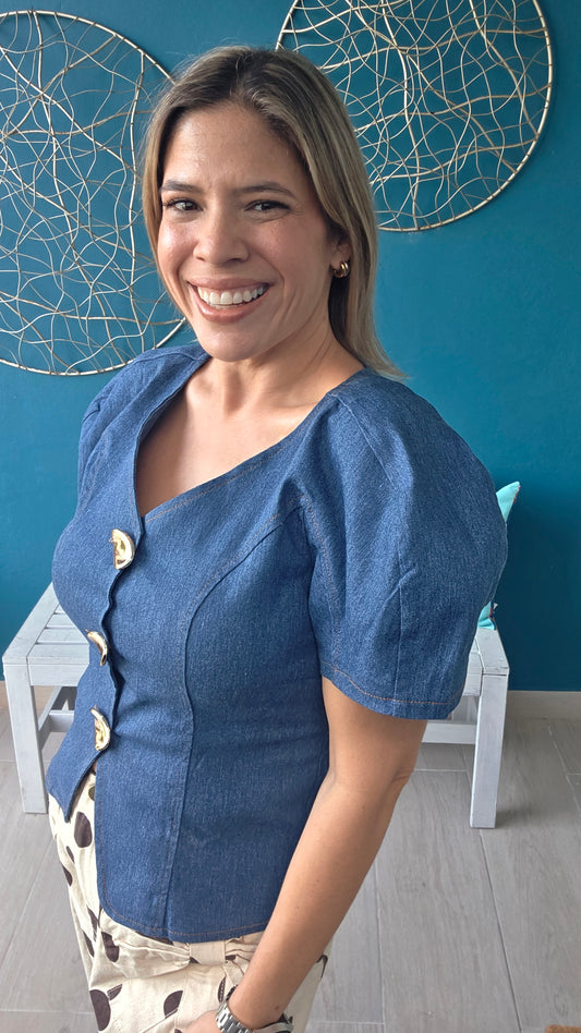 Debbie Denim Top